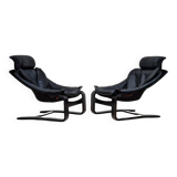 Pair of Kroken Armchairs by Åke Fribytes for Nelo Möbel
