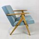 Vintage armchair in light blue, 1970s