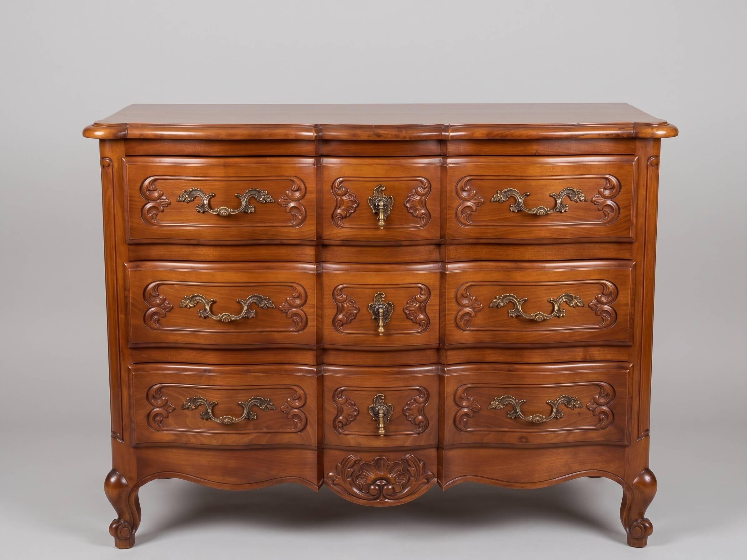 Chest of drawers with 3 drawers in cherry wood