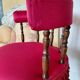 Napoleon III office chair in fuchsia velvet