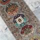 Tapis de couloir Serapi Kazak en laine nouée à la main, motif géométrique tribal, 300 x 84 cm
