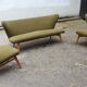 Sculptural sofa and 2 armchairs fifties sofa set