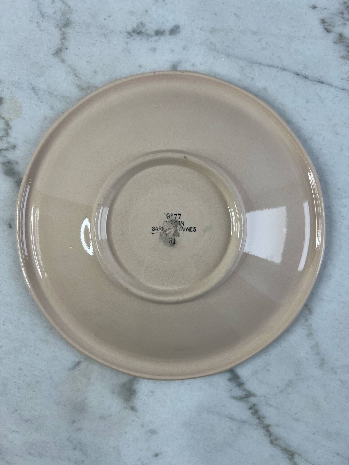 Large deep plate Sarreguemines Vosges