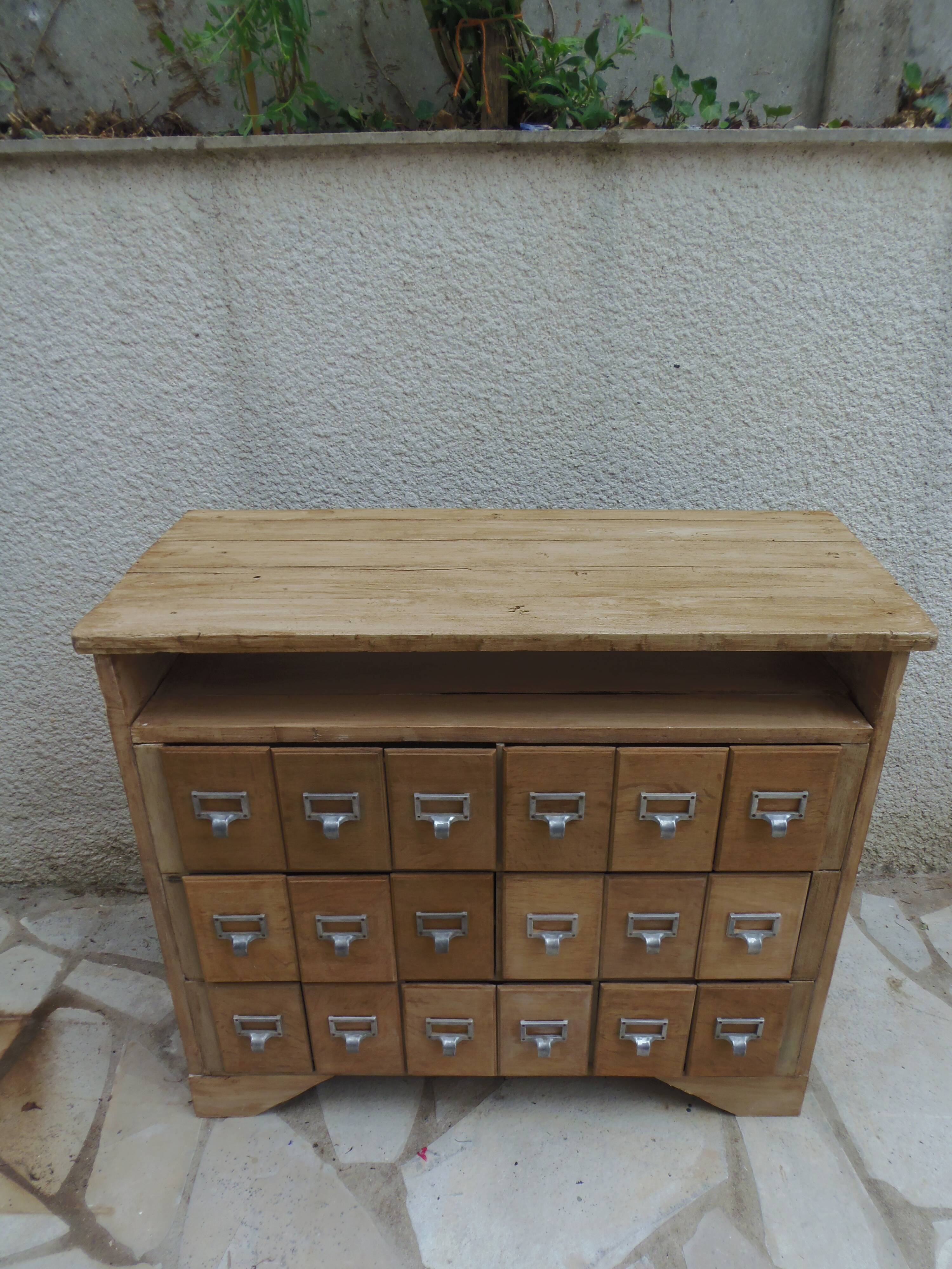 Vintage craft furniture in raw wood.