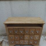 Vintage craft furniture in raw wood.