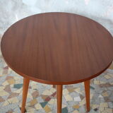Table teak vintage feet compass