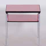 Small red Art Deco coffee table made in 1940s Czechia