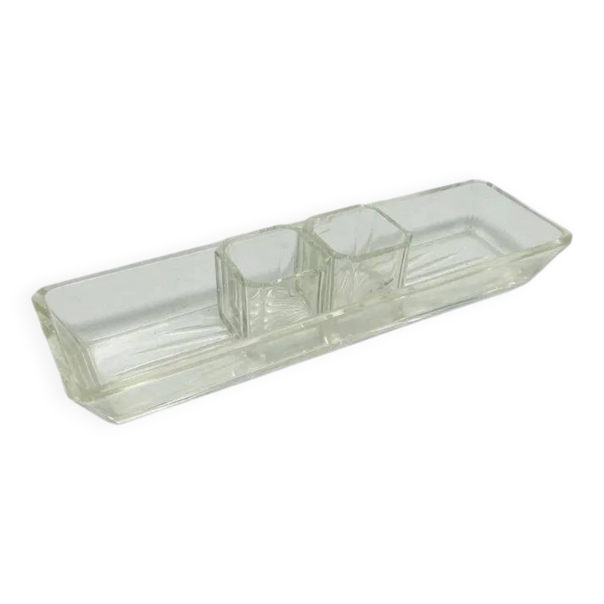 ABI Art Deco Toilet Accessory, Crystal, Czechoslovakia, 1930s