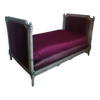 Painted wooden bed, antique, late 18th century