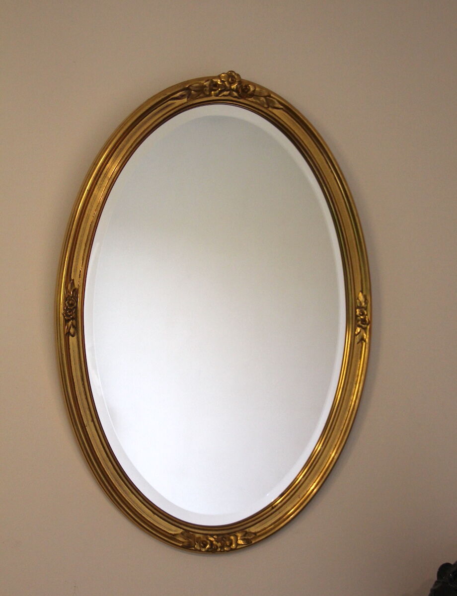 Miroir ovale biseauté 66x46cm