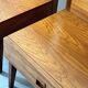 Modernist pair / Scandinavian wooden bedside tables, 1970 design.