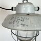 Grey Industrial Aluminium Cage Pendant Lamp with Frosted Glass, 1970s