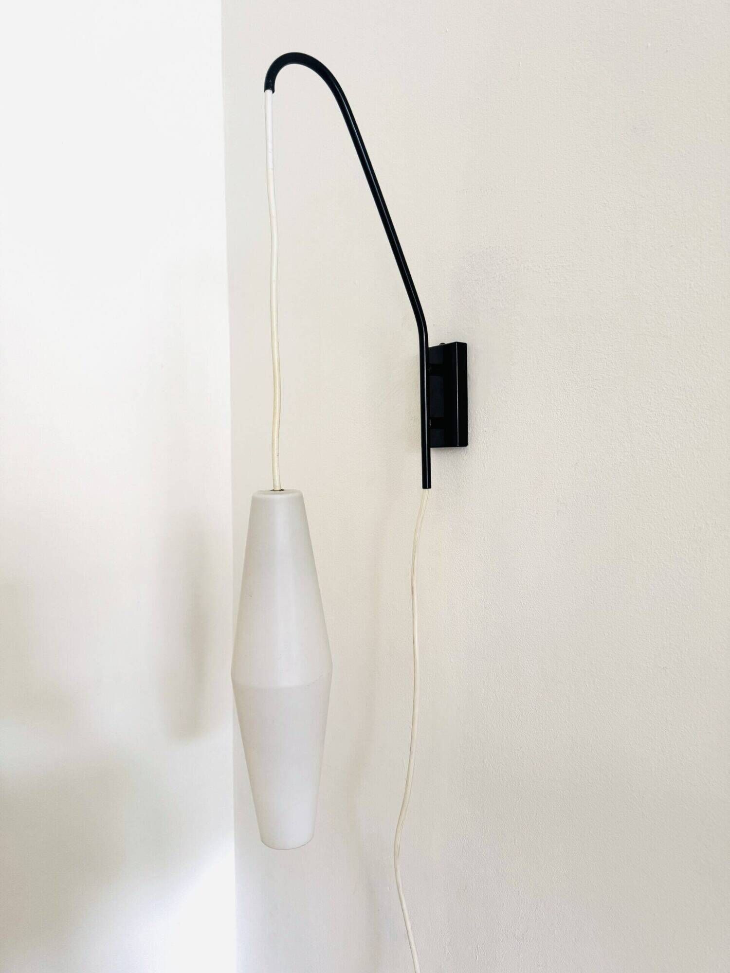 Floating Wall Lamp In Matt Opal Glass By Philips, The Netherlands 1960S
