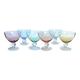 Coupes en verre coloré - lot de 6