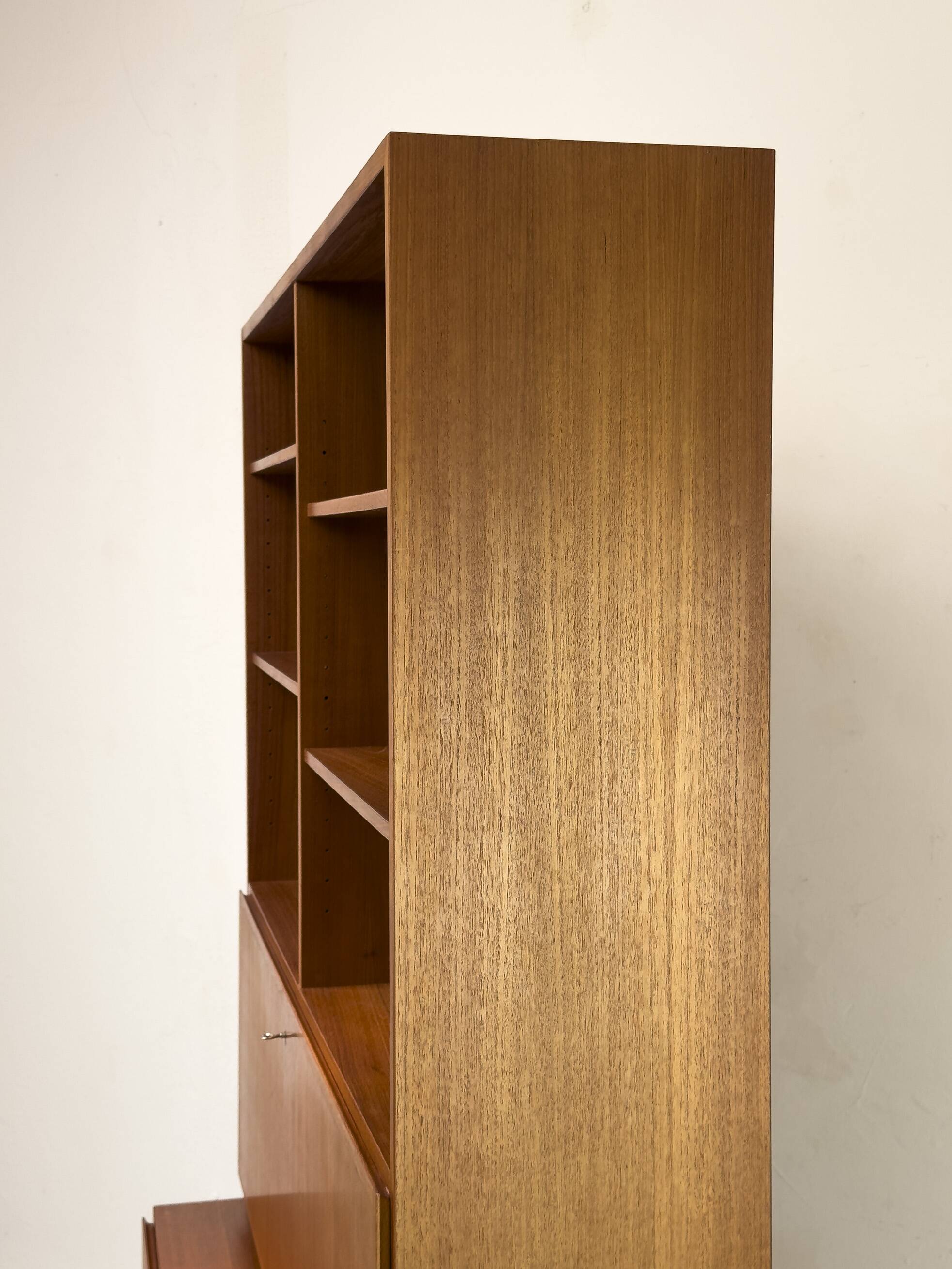 Vintage Teak Bookcase with Desk from Omann Jun, 1960s