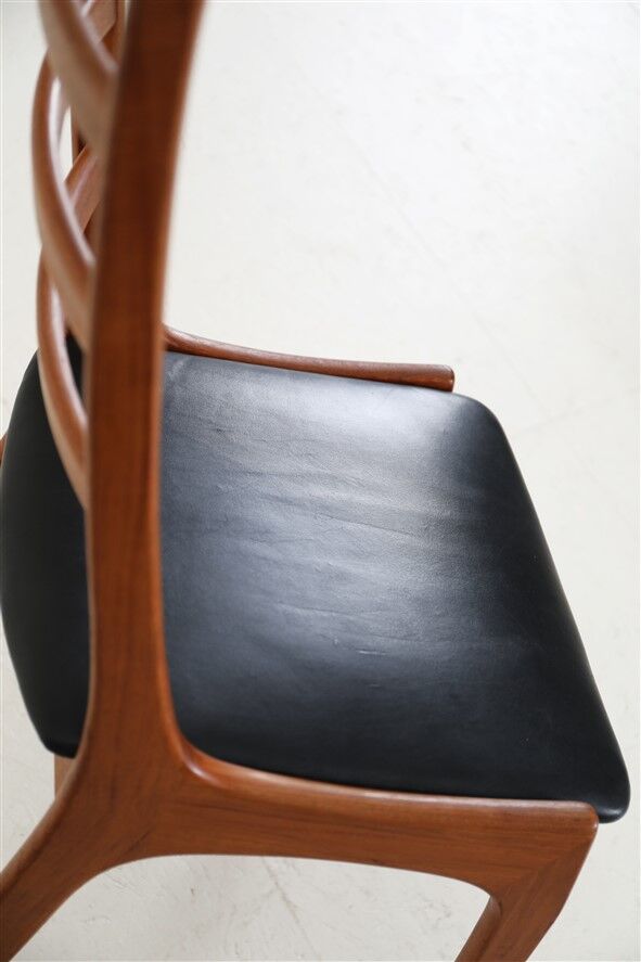 Set of 6 Korup Stolefabrik teak chairs in the style of Kai Kristiansen