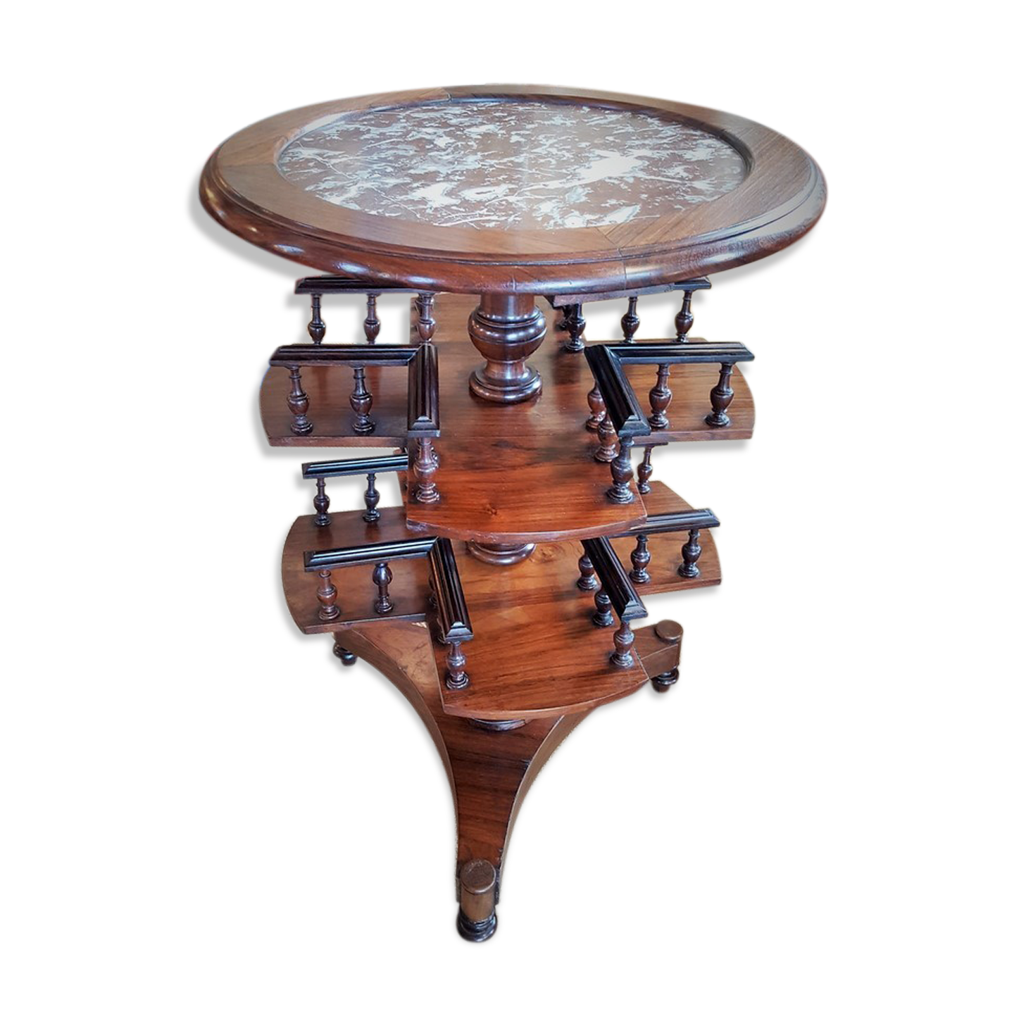 Rotating library rosewood end XIX