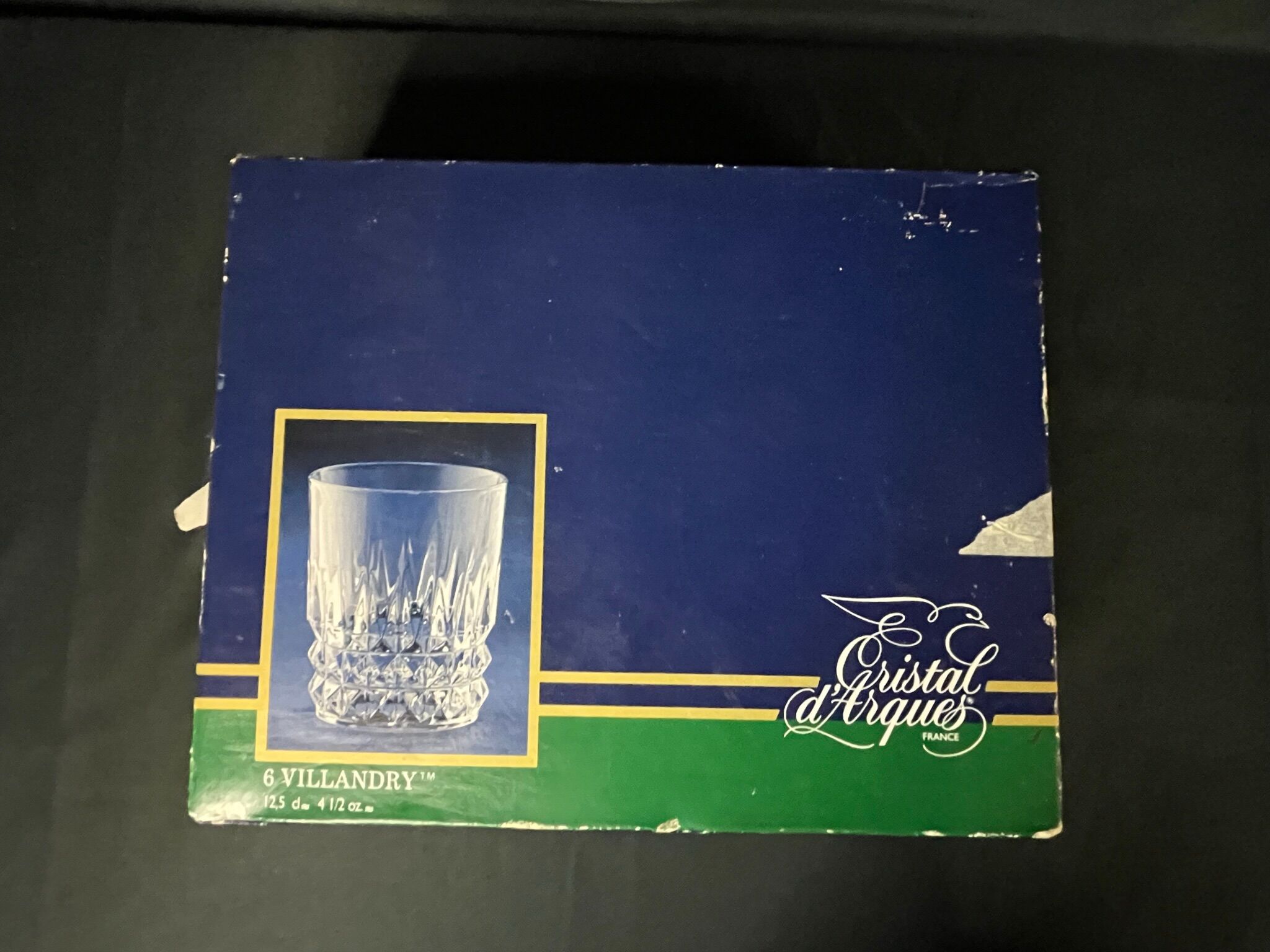 Six crystal glasses of Arques model Villandry XXth