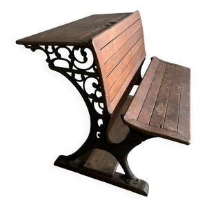 pupitre d'écolier double