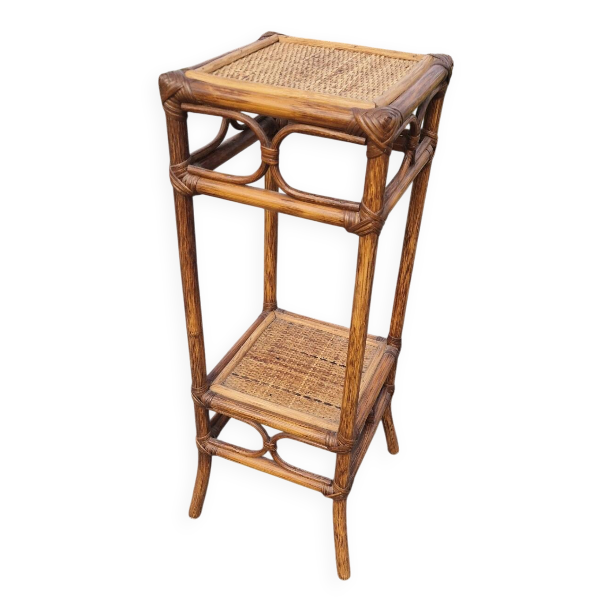 Vintage rattan stool
