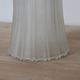 Old frosted glass lamp globe with fluted design – Raised rose decoration – H 14 cm