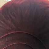 Napoleon III burgundy velvet armchair