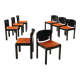 Chaises Cassina 122 vintage design Vico Magistretti Italie 1960s-1970s