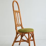 Pair of Italian high chairs in bamboo and rattan from the 1960s.