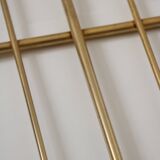 String shelf in teak and gold metal