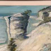 Original Swedish Oil on Panel – “Beach” by Soren Viberg – Vintage & Framed – 32 × 23 cm (12.5" × 9")