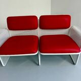Old 2 seater sofa Italian design from the 70s Talin Vicenza metal per
