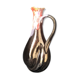 Glazed Vallauris vase, metallic effect and colors