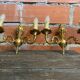 Pair of Double Wall Lights in Antique Louis XV Style, Gilded Bronze Vintage #D67