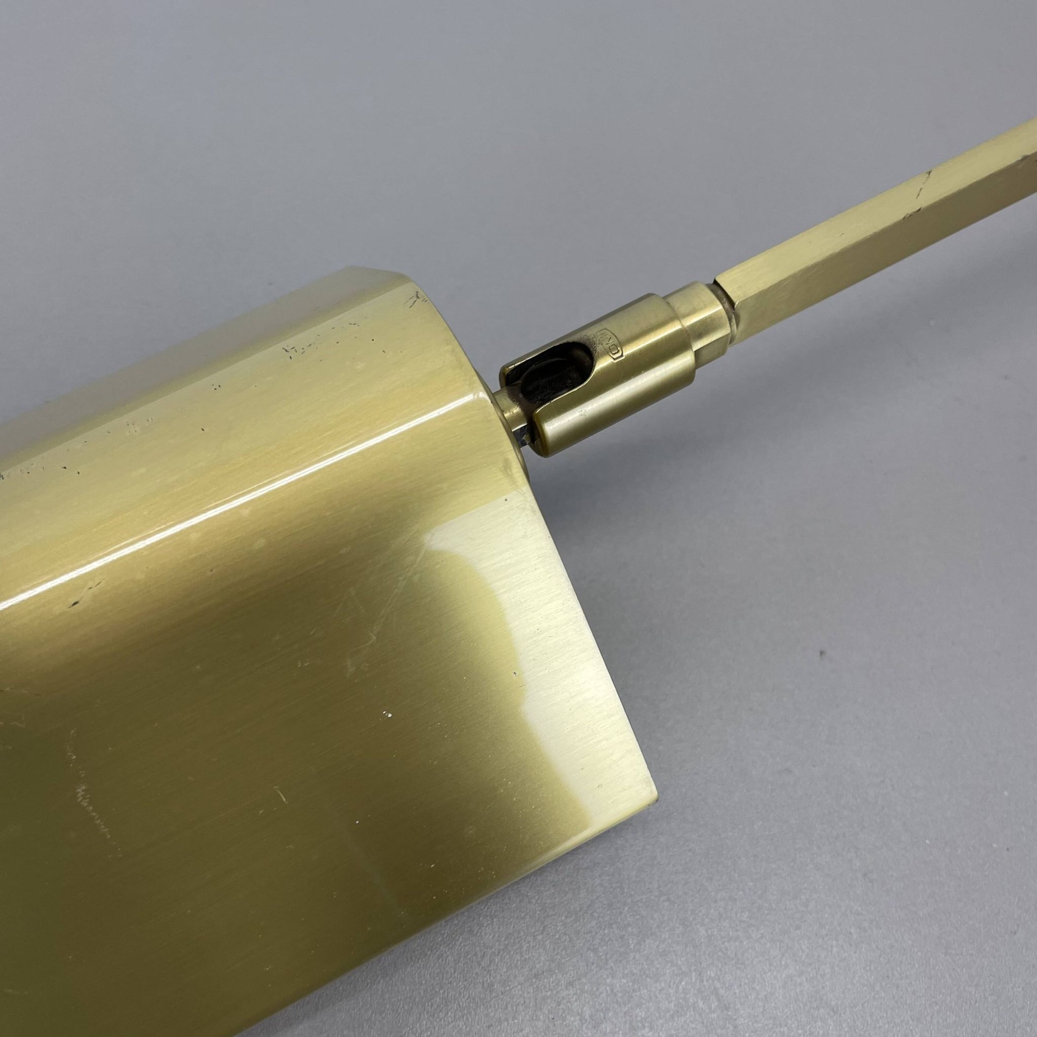 Large 77cm  omi swing arm brass acryl glass wall light italy 1970s