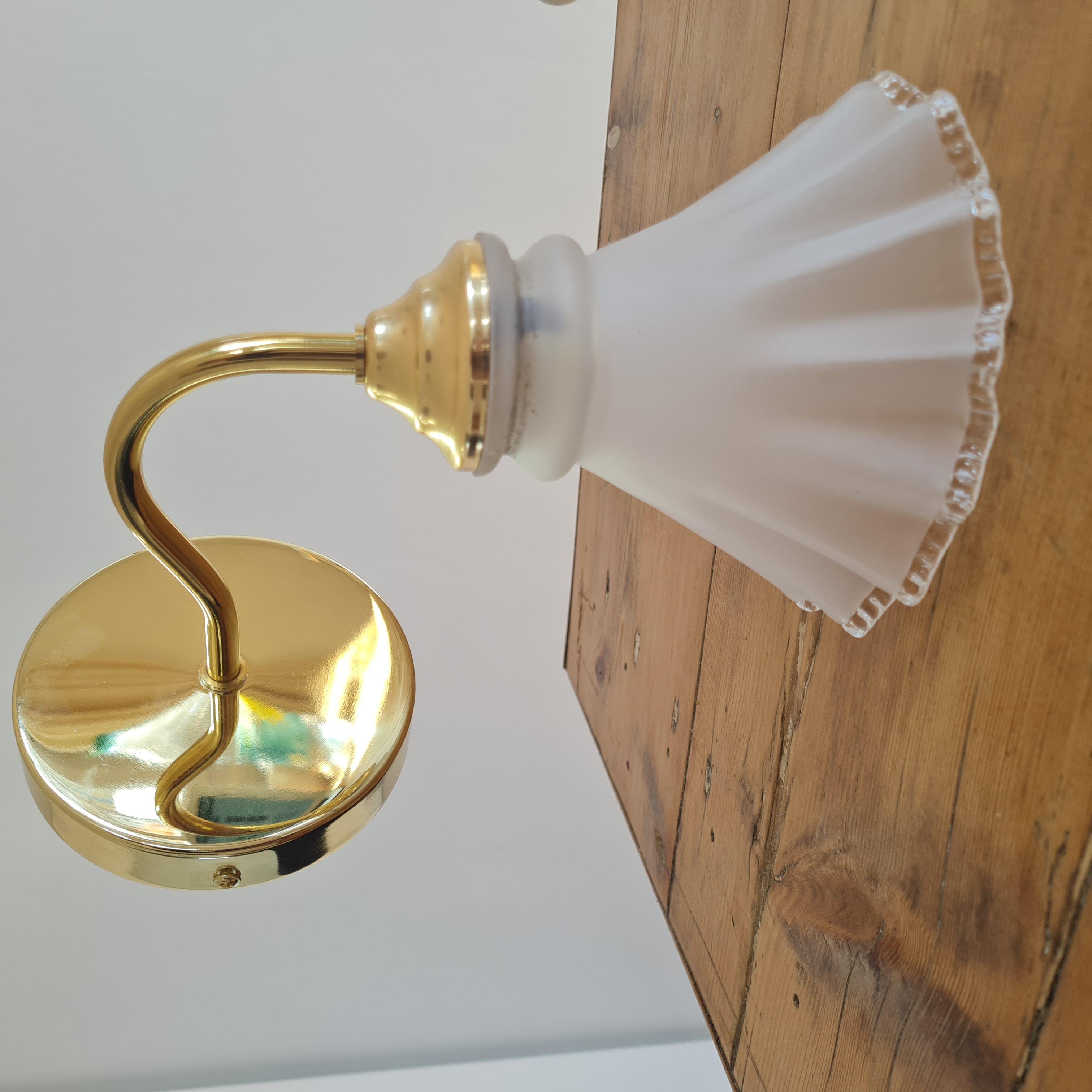 Vintage glass globe wall lamp