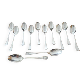 Christofle - Set of 12 Tosca table spoons in silver-plated metal