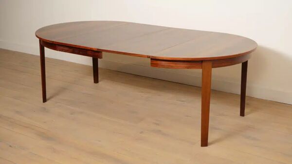 Table à manger ronde vintage   extensible   Bois de rose