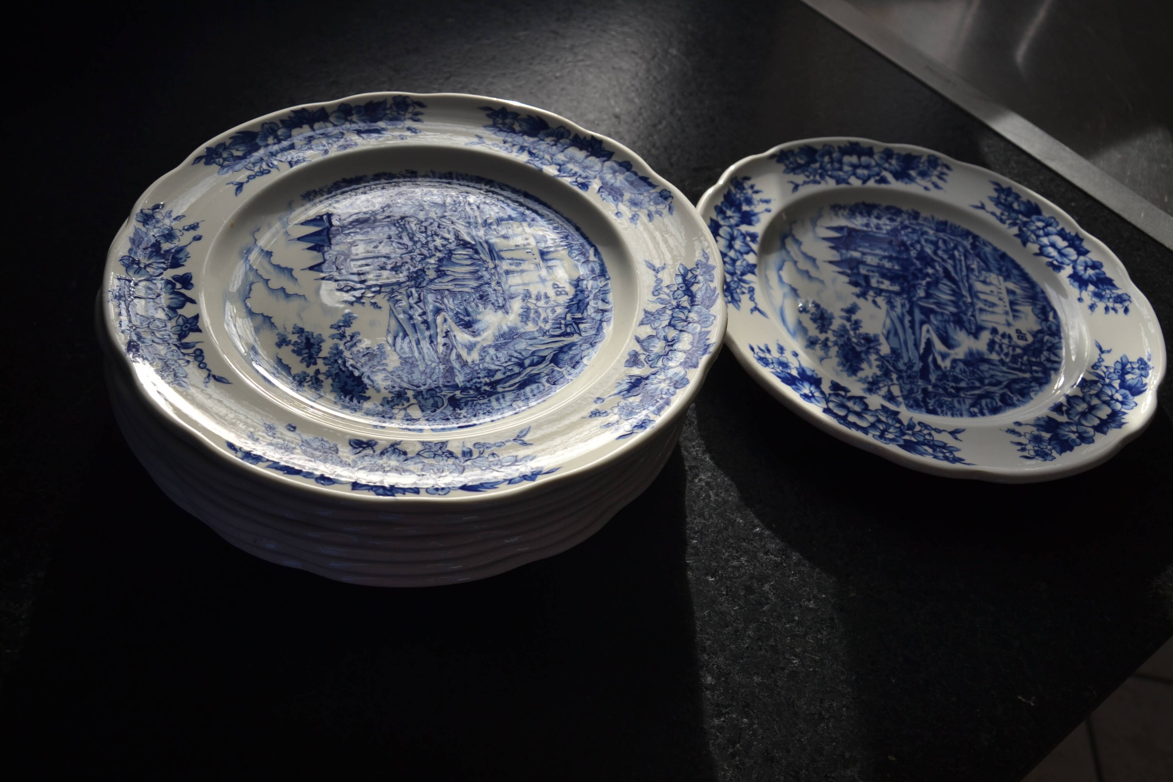 8 BP Vintage Porcelain Dinner Plates