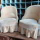 Pair of chair toad old foot black turns turns