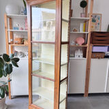 Antique display cabinet, small dresser, antique glass-fronted bookcase.