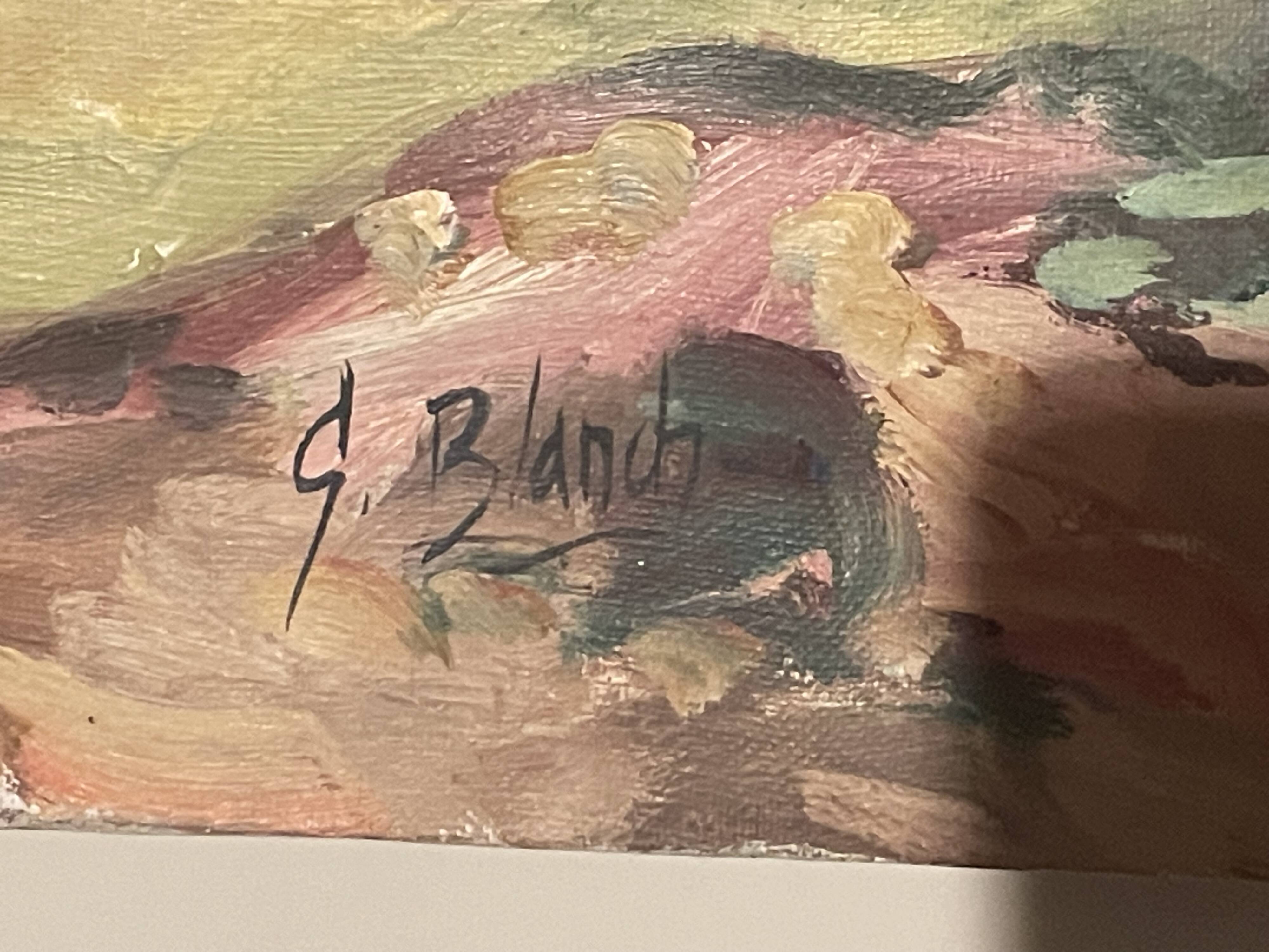 Huile sur toile, Paysage de marais breton, signature à identifier