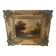 Oil on canvas "Animated landscape" wooden frame and gilded stucco 19th century