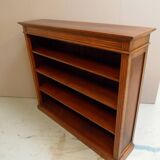 Antique oak open bookcase