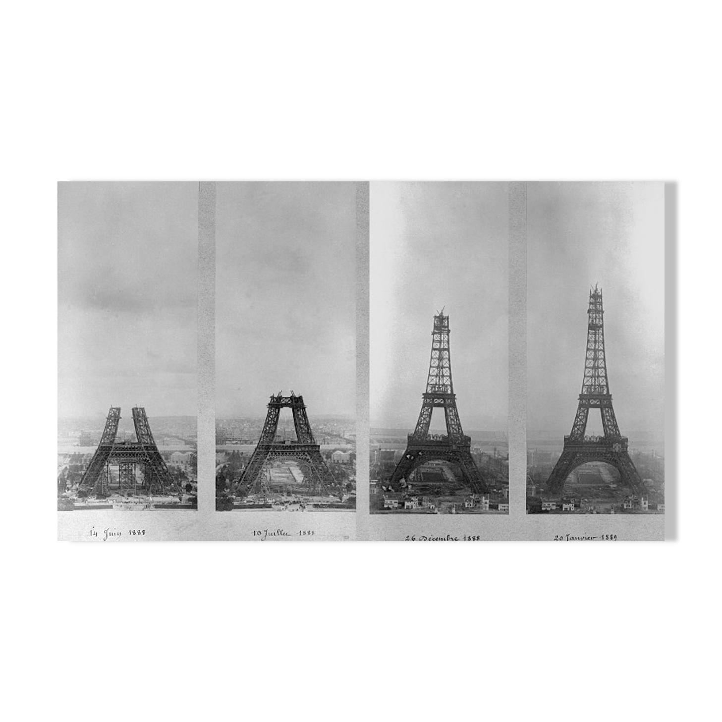 "The construction of the Eiffel Tower" photography