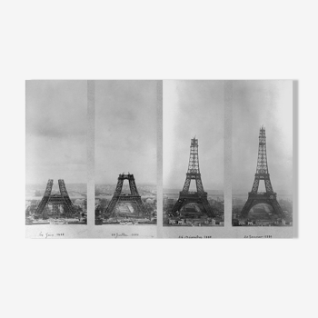 "The construction of the Eiffel Tower" photography