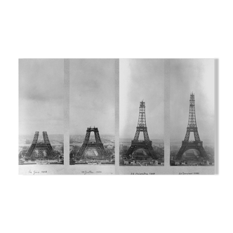 "The construction of the Eiffel Tower" photography