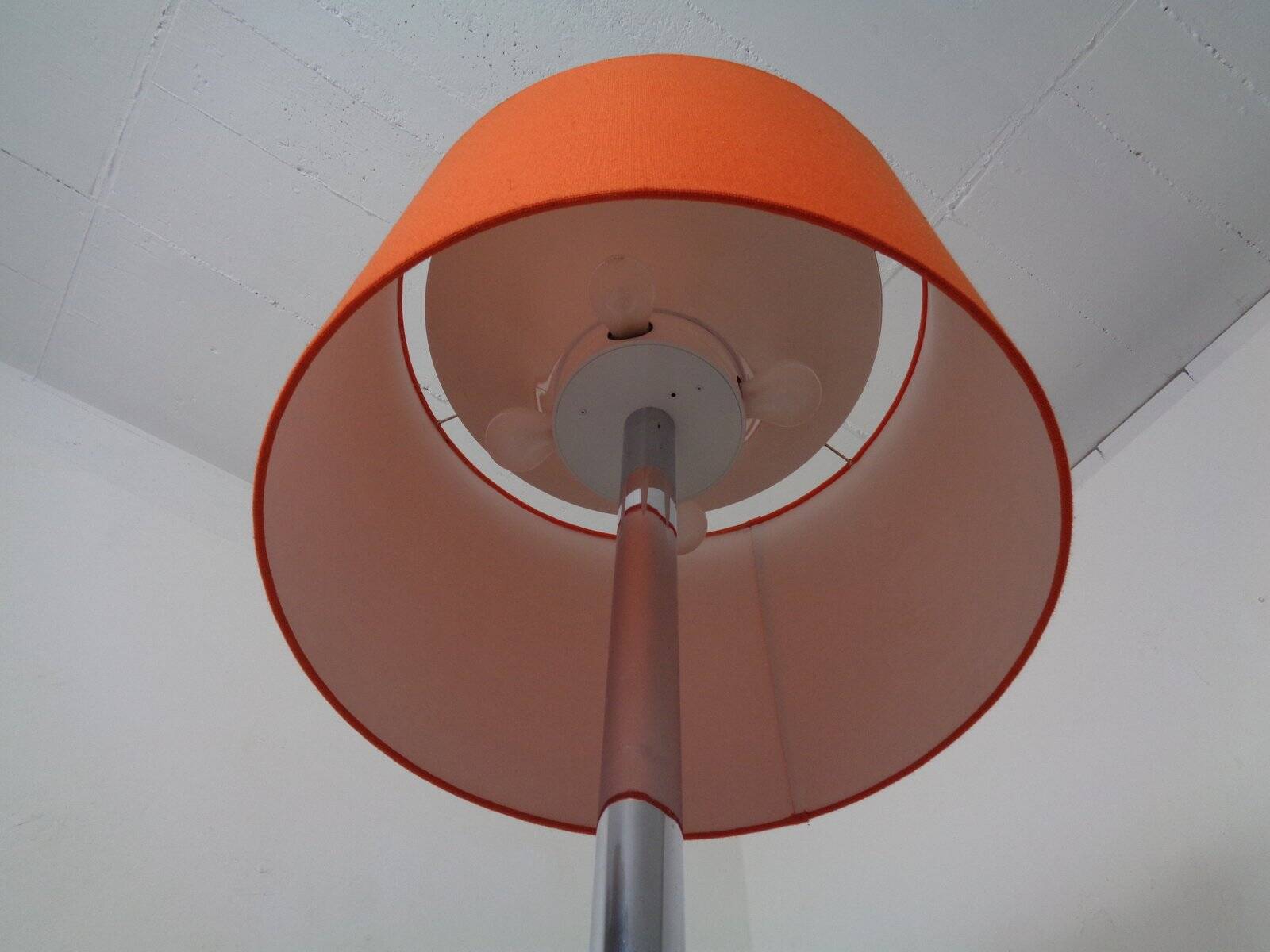 Large chrome-plated floor lamp from Staff, 1960s