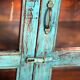 Burmese teak showcase with original blue patina