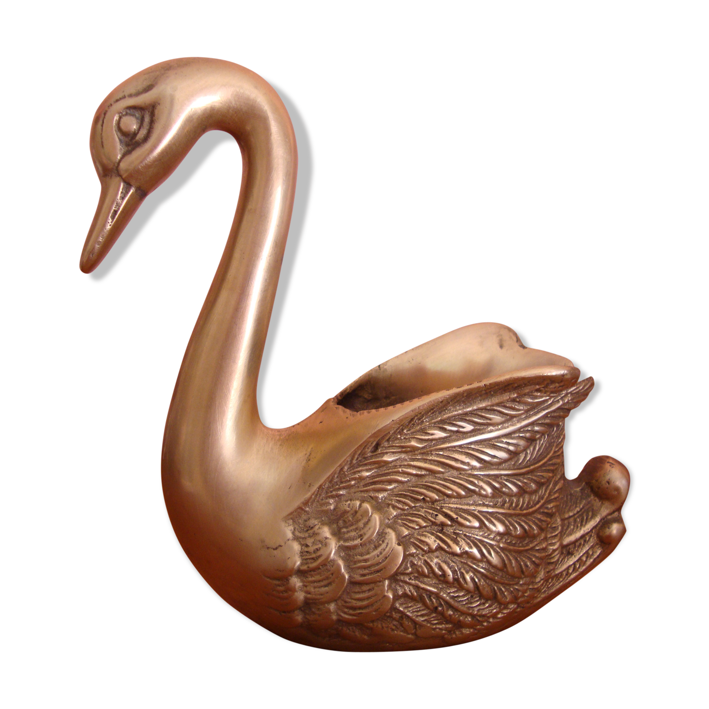 Brass swan catchall