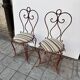 Pair of wrought iron chairs, Art Nouveau, early 20th century – France